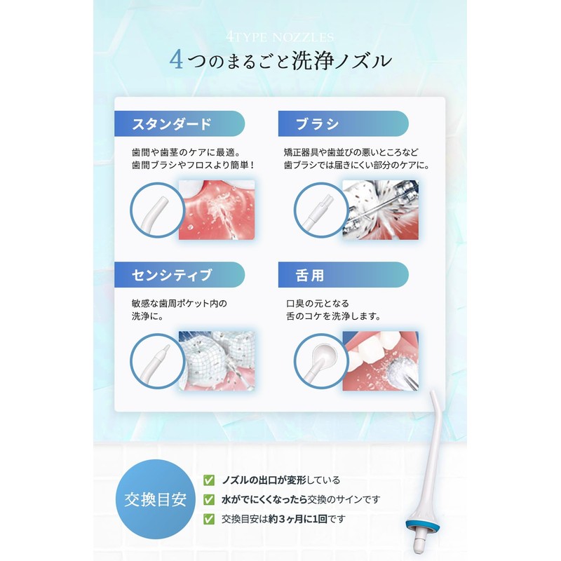 [Replacement Brush] Jet Washer, Oral Washer, Water Pick, Replacement Teeth