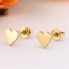 WCRAZYE 4 Pairs Heart Stud Earrings for Women Minimalist Stainless