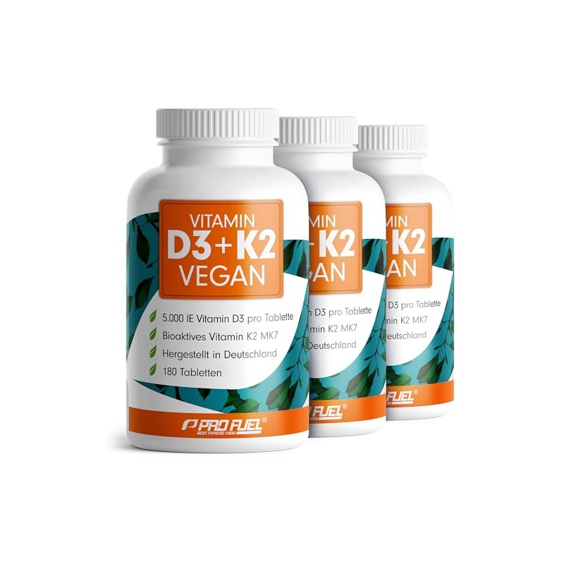 Vitamin D3 K2 Vegan - 540 Tablets with 5000 IU