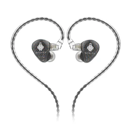 HIDIZS MS1-Galaxy in-Ear Monitors High-Performance Dual Magnetic Circuit Dynamic Driver 3.5mm Plug Inline Control and Microphone Detachable 0.78mm 2 Pin Cable Without Mic Black