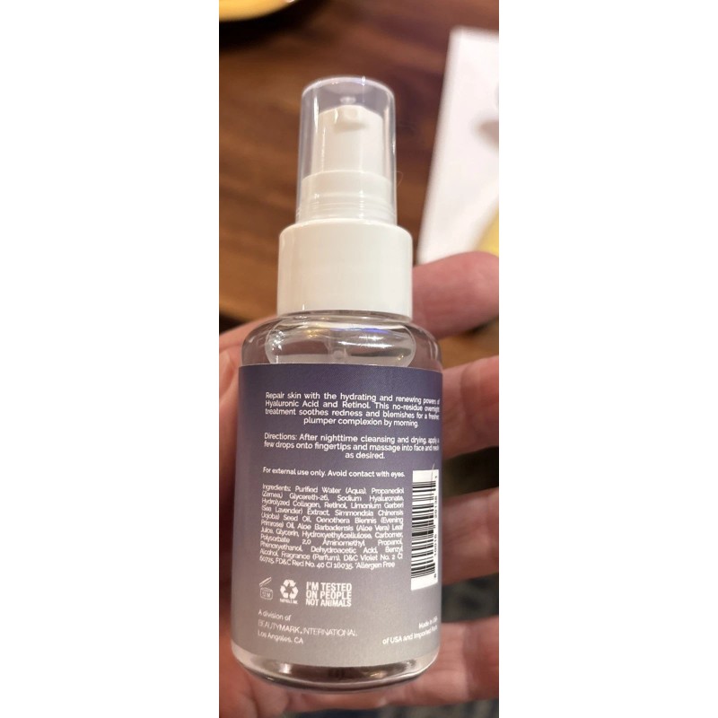 No 3 Beauty Night Serum hyaluronic acid retinol