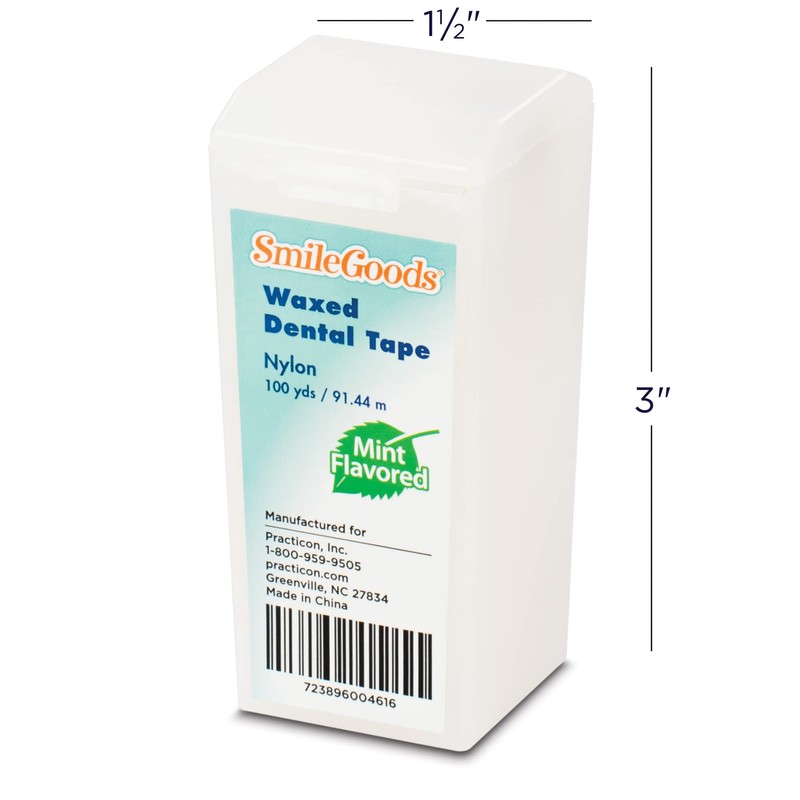 SmileGoods Waxed Dental Tape, 100 yards, Mint Flavored