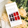 Press on Nails Square Medium Red 24Pcs Glossy Full Cover