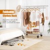 Heavy Duty Clothes Rack Load 620 Lbs, Double Rod Rolling