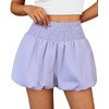 Fisoew Womens High Waisted Bubble Shorts Smocked Elastic Going Out