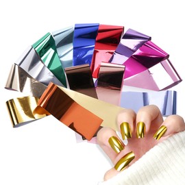 Lifextol Nail Foil Transfer Art Stickers, 50 Sheet Decor Nails Foil Transfer Sheets for Fake Nail Tips Foils Charms with Flower, Butterfly, Marble Fingernail Foils Stickers for Acrylic Press Nails-B