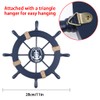 MDLUU Wooden Nautical Ship Steering Wheel, Small Ship Rudder and