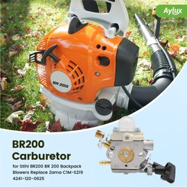 Aylux BR200 Carburetor with Air Filter Tune up Kit for Stihl BR200 BR 200 Backpack Blowers Replace Zama C1M-S219 4241-120-0625