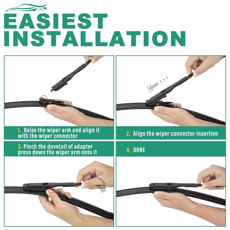 28" 28" 12" Windshield Wiper Blades Replacement for Ford Focus