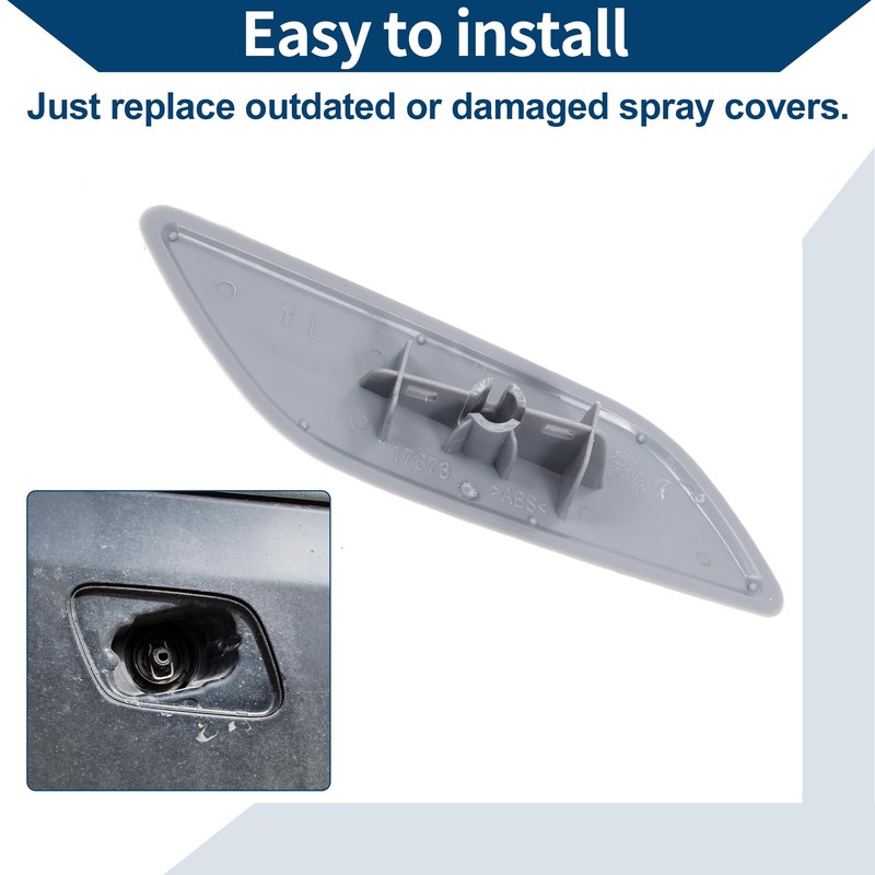 Hihaha Front Left Side Bumper Headlight Washer Nozzle Cover Cap