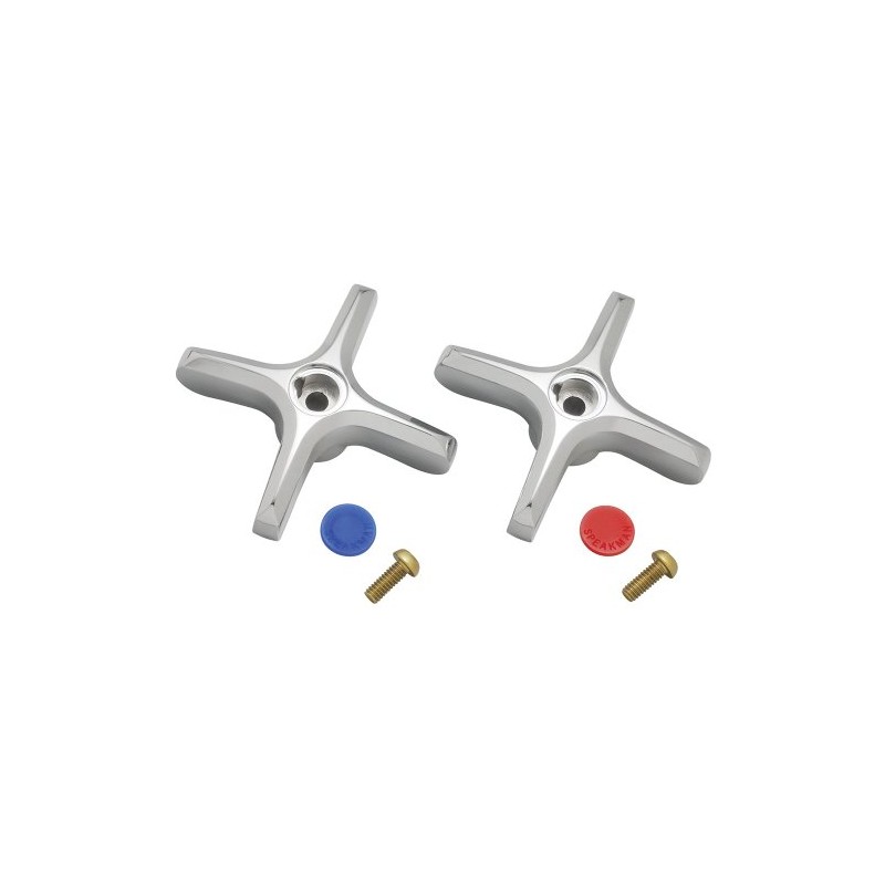 Speakman A-CROSS Commander Cross Handle Set, Polished Chrome