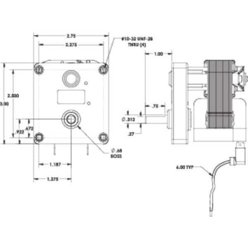 AC Gearmotor,Nameplate RPM 25,0.50A,115V