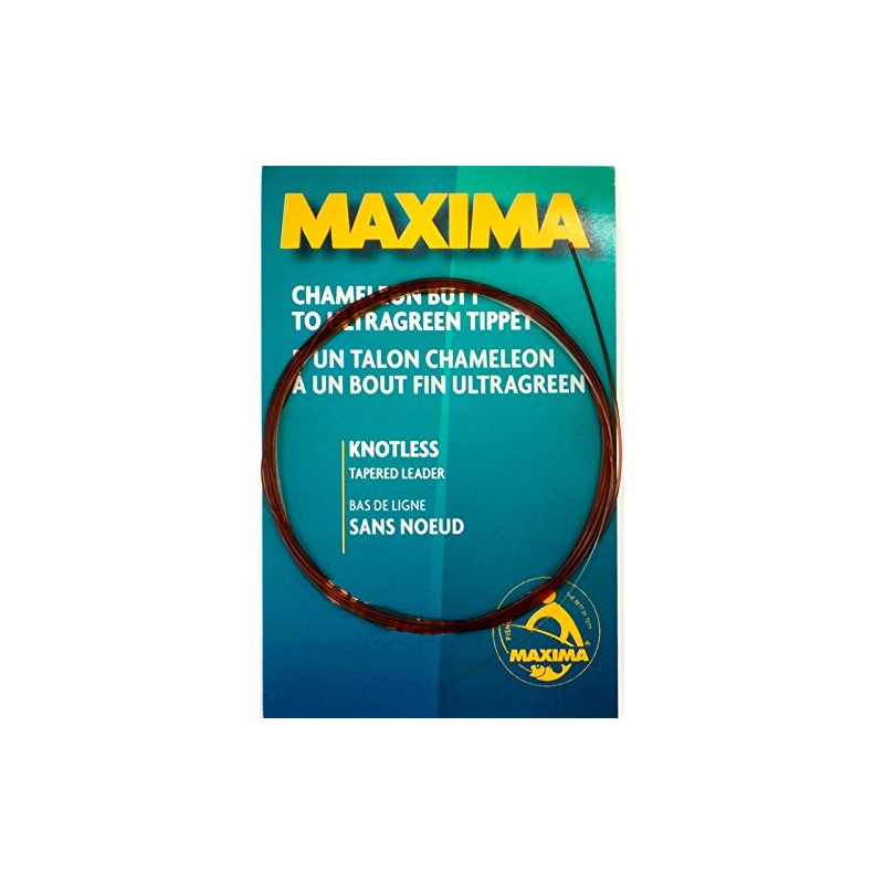 Maxima Fishing Line 9-Feet Knotless Tapered Leaders, Brown and Green,