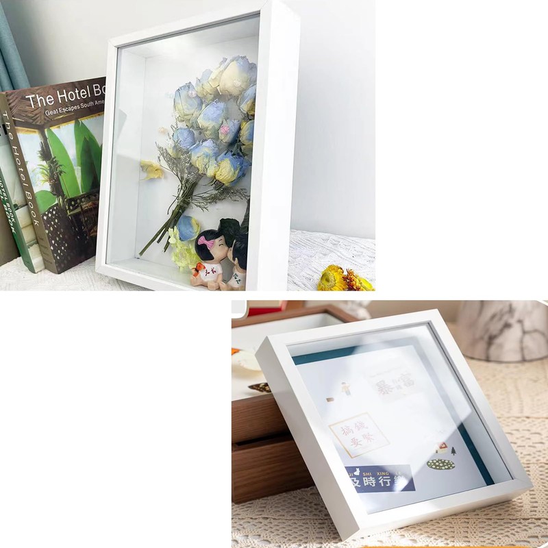 GSHUR 3D Shadow Box (22 x 22cm) Deep Frame for