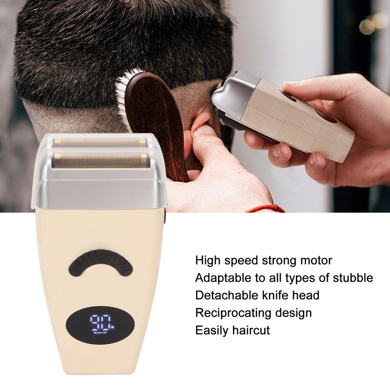 Beard Trimmer USB Rechargeable Detachable Flexible Waterproof Wet Dry Electric