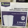 Fil-Fresh 2 Pack Water Pitcher Replacement Filter Compatible with All