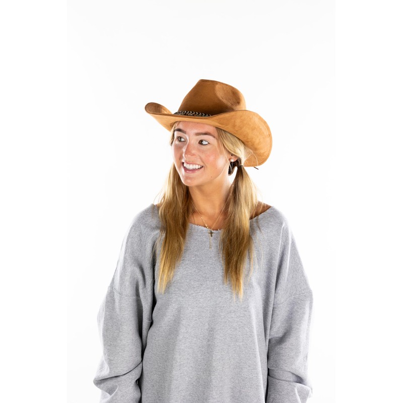 Funky Junque Women's Cowboy Hat - Suede w/Multi Thread Trim