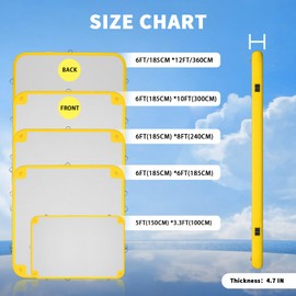GONFLABLE Inflatable Floating Dock, 10x6ft Inflatable Swimming Water Platform Raft with Air Pump, Multi Person Float Island Mat for Pool Lake Beach Ocean (Yellow, 10 x 6ft)