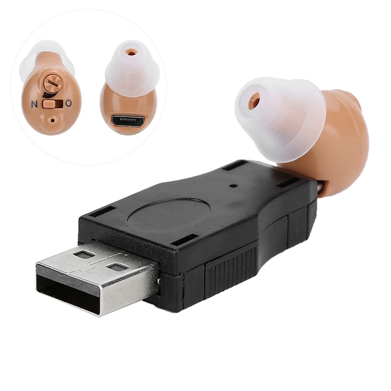 D‑8000 Wireless Rechargeable Hearing Aid Mini Sound Amplifier Volume Adjustable