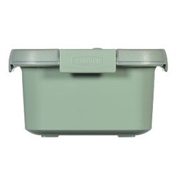 Curver 249947 Smart Eco Line Recirculated Storage Box 1.1 L Square with Cutlery, Plastic, Green