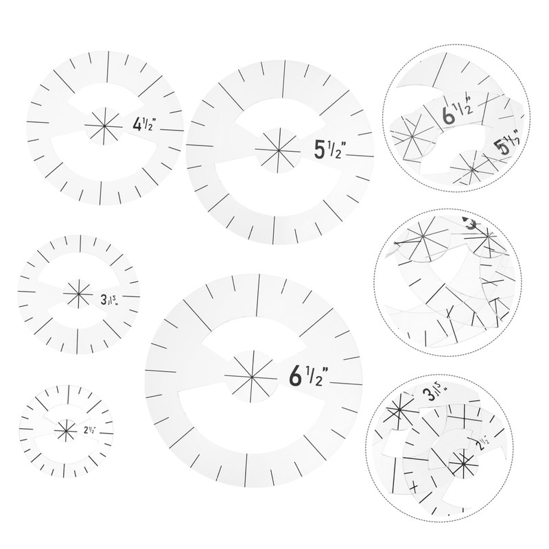 COHEALI Acrylic Quilting Ruler Set Pcs Patchwork Ruler Templates Markings