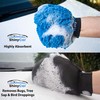 ShinyCar® UK: Premium 2x Professional Car Wash Mitts: Microfibre Noodle