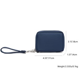 YONBEN Womens Makeup Bag Wristband Bag Nylon Pouch Lightweight Ideal For Travel And Everyday Use (Nylon/Navy Blue)