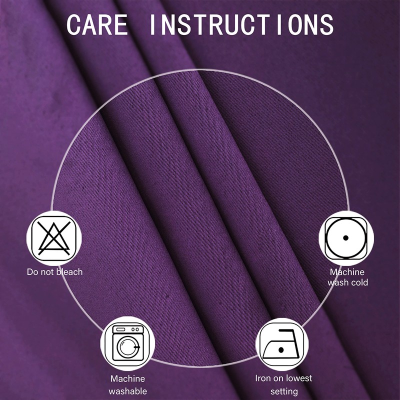 LEMOMO Purple Blackout Curtains/42 x 63 Inch/Set of 2 Panels