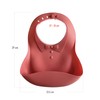 Babero de Silicona para Bebé, Lavable y Ajustable e Impermeable,