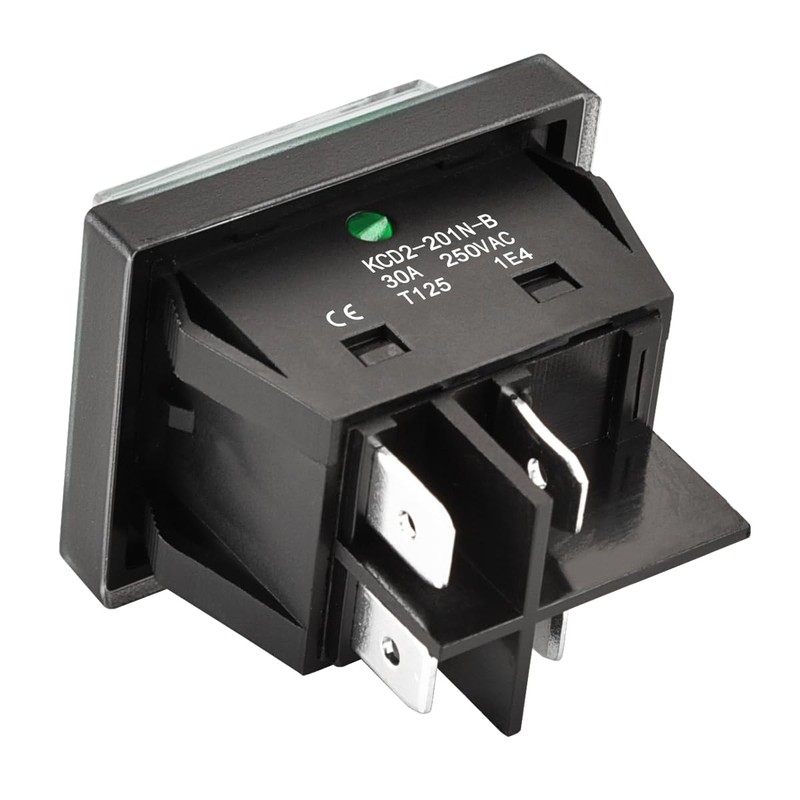 Heschen High Current Rocker Switch, 30A 250VAC, ON-OFF 2 Position,
