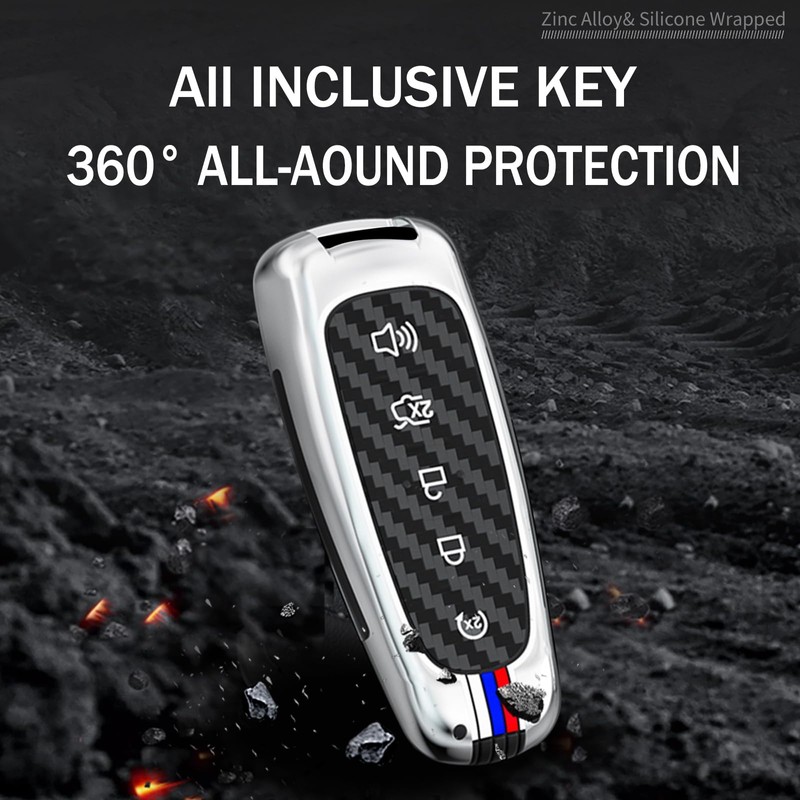 HIBEYO Key Fob Cover for Ford Edge Escape Focus C