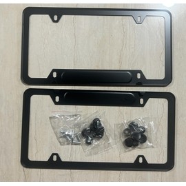 2PCS License Plate for Honda Pilot Premium Car License Plate Bracket Holder Fit for Pilot, Premium Aluminum Alloy Weather Proof License Plate Covers with Screw Caps Cover Set Accessories (for Pilot)