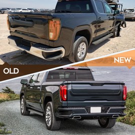 LBRST Tail Light Assembly Compatible With 2019-2024 for GMC Sierra 1500/2500HD/3500HD with LED Red Lens Chrome Brake Light Rear Lamps Passenger Side 84968741 GM2801310