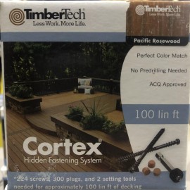 TimberTech Cortex TimberTech 2-3/4" Fastening System Pacific Rosewood 100 Linear Feet