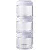 BlenderBottle GoStak Twist n' Lock Storage Jars, 100cc 3-Pak, White