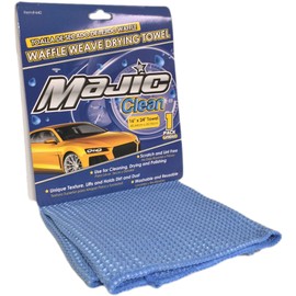 Majic Extra Long 16 x 24" Microfiber Drying Towel Cloth, Deep Groove Waffle Weave Design Soaks Up Water Fast