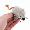 LUOZZY Interactive Cat Toys Plush Mice Playthings Gray Mouse Shape
