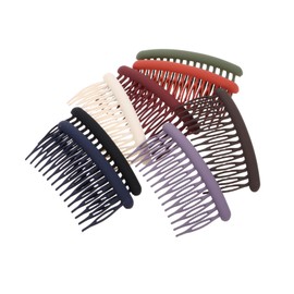 Gatuida 8pcs Frosted French Hair Combs for Women Decorative Side Bangs Hairpins Non Slip Teasing Comb Clips Comfortable Hair Accessories for Daily Wear and Special Occasions