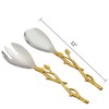 Golden Vine Salad Server Set, 11-Inch, Silver/Gold
