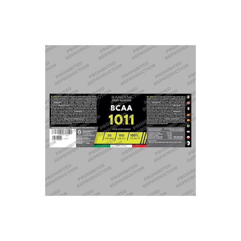 Bandini® BCAA 10.1.1 150 Tablets - Branched Chain Amino Acids