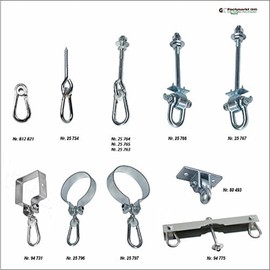 Alberts 204907 Schaukelhaken | mit Gewinde | zum Durchschrauben | galvanisch verzinkt, dickschichtpassiviert | Länge 200 mm | Gewinde M12
