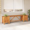 vidaXL Garden Bench with Integrated Planters, 150x30x40 cm, Solid Acacia
