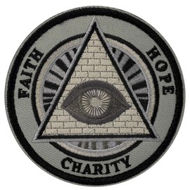 All Seeing Eye Patch Triangle Geometric Patterns Eye of Horus PatchesEmbroidered Applique On Sew On Emblem Masonic