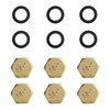 fKiZanthene 6 Pcs Blanking Cap, Radiator Blanking Plug, Gold Plumbing