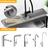17.7inch Folding Faucet Mat for Kitchen Sink Splash Guard[7° Slope