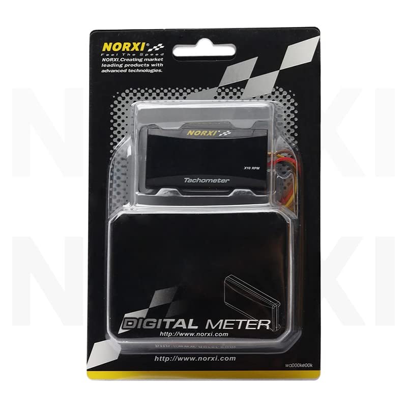 Norxi Digital Tachometer, Motorcycle Meter, Bicycle Tachometer, Electric Tachometer, RPM