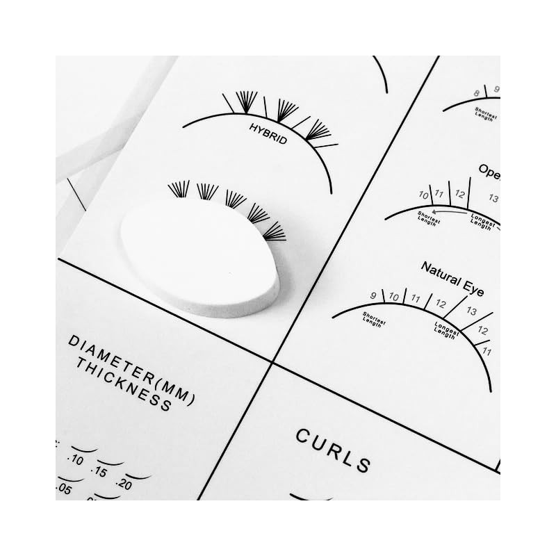 LEES A.M. 1 PC Lash Mapping Chart Eyelash Extension Beginner