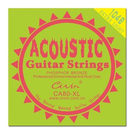 High-Carbon Steel Core Phosphor Bronze Acoustic Guitar Strings – EXTRA LIGHT 10-48 Gauge, Anti-Rust & Warm Tone, 6-String Set for Long-Lasting Playability (3 Packs) (1048 EXTRA LIGHT)