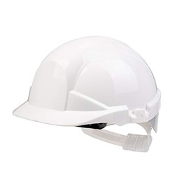 Reflex White Silver Slip Ratchet Vented Helmet