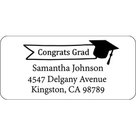 Atelier Elegance Custom Labels, Congrats Grad, Any Name, Any Address